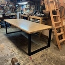 Table bois/metal en chêne massif