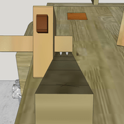 **3/**  Nous traçons ensuite à l'aide du trusquin avec pointes doubles.