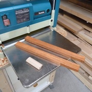 Usinage des faux tenons en padouk