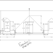 2.1 / Prise de cotes sur maison neuve, avec charpente complexe (plan de façade principale)
