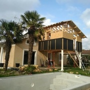 Ossature solivage et charpente sapin, contreventement osb3