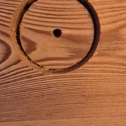 67mm avec la "rondelle" posée dans le trou