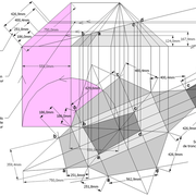 **D/** Le tracé complet de chaque face versant développé avec leurs sections respectives