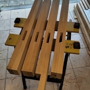 Placement à blanc avant le collage.