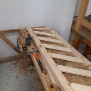 Rambarde en cours de montage