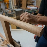 J'utisise un racloir pour le nettoyage.