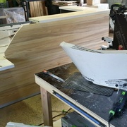 Placage de et affleurement de la vague