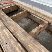 Champignons entre les lames et aux fixations