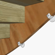 fixation traditionnelle de crémaillère aux corbeaux scellés (l un entaillé , l autre en applique)