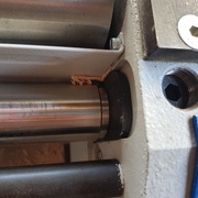 vue rapproché de la vis noir