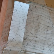 Epure des calibres et reproduction collée sur le bloc capable