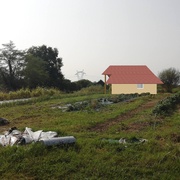 Situation au sommet d'un coteau, en contexte de maraîchage