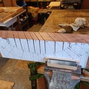 Sciage partie concave vue du dessus