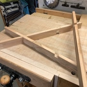 Test de l'assemblage à mi-bois échelle 1/2