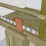 **5c/** Nous retournons la pièce dans la presse, puis nous descendons le second trait