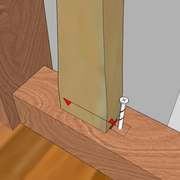 fixation par vissage caché par le glissement de balustre