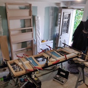 Collage du panneau central avant