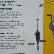 Porte-foret "Peugeot" et "Val d'Or", Aux forges de Vulcain 1961