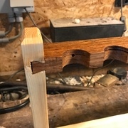 Queue d'arronde coulissante réalisée a la scie à onglets