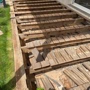 Destruction de l'ancienne terrasse