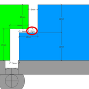 feuille entre 1/2 vantaux