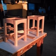 piétement éclairé par le levé du soleil