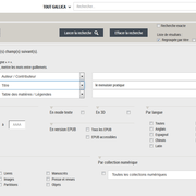 Interface de recherche avancée