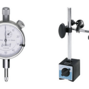 Kit métrologie Hazet — comparateur 0,01 mm + support magnétique commutable