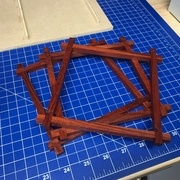 Préparation des 3 couronnes avec les traverses fixes et pivotantes