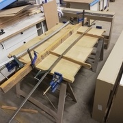 Collage des marches à plat joint