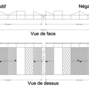 Dessin orthogonal de la pièce négatif-positif