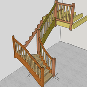 autre version de mise en place avec le départ de l escalier pré monté