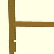 détail de la queue d'aronde.