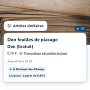 Don de placages sur le boncoin