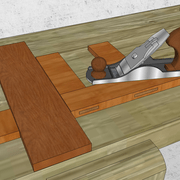 **4/** Nous replanissons déjà le faux parement.