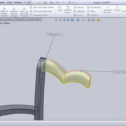 Balayage de la section de la traverse haute selon sa trajectoire 3D