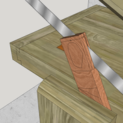 **b/** Nous descendons cette amorce en pente jusqu'au tracé de l'arasement.