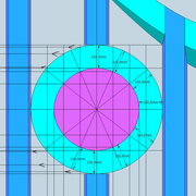 fig 3/ Tracé de la lunette développée :