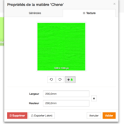 Matière d'origine avec teinte combinée