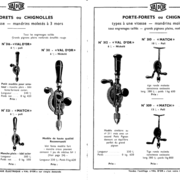 Catalogue Val d'Or 1939, porte-forets à une vitesse