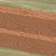 **3/** Nous traçons les pentes des queues et demi queues d'arondes.