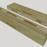 Pièce d'apprentissage, bûchages de mortaises .