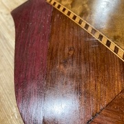 tentative de vernis au tampon (2/3 couches) : mauvais :((