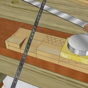 **5/** Vérification de la finition avec le réglet.