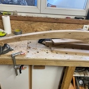 mortaise et finition des champs sur les parties courbes