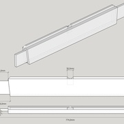 Côtes de la traverse intermédiaire de la porte