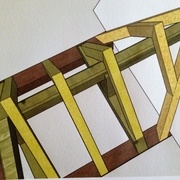 Ici le noulet n'est pas délardé à l'arrière, mais sur l'épure il y est comme sur la maquette de Sanglier