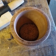 la poussière de mouture ! rien ne se perd !