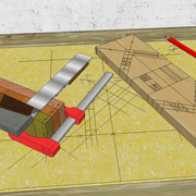 **2A** Les montants seront tracés en miroir, les traverses seront tracées ensembles par pressage