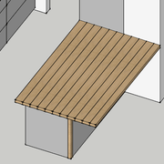 PDT affleurant au mur blanc dans son prolongement